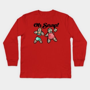 Oh Snap Gingerbread Cookies Kids Long Sleeve T-Shirt